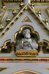 Obraz premium Saint Mark the Evangelist, statue on the main altar in Zagreb cathedral 