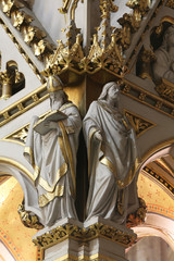 Obraz premium Doctors of the Church, statues on the main altar in Zagreb cathedral 