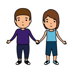 young couple avatars characters