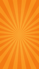 Fototapeta premium Retro rays comic orange background gradient halftone pop art style