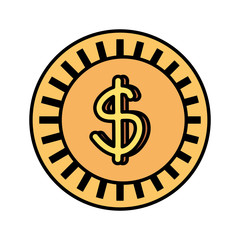 coin money isolated icon