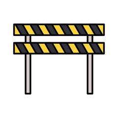 traffic barrier caution