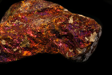 colorful copper mineral stone close-up background geology