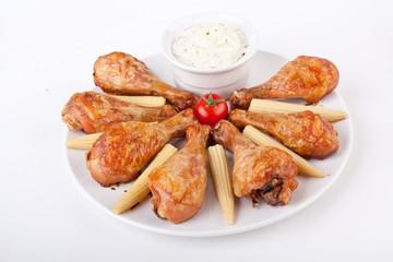 buffalo chicken legs with cream sauce