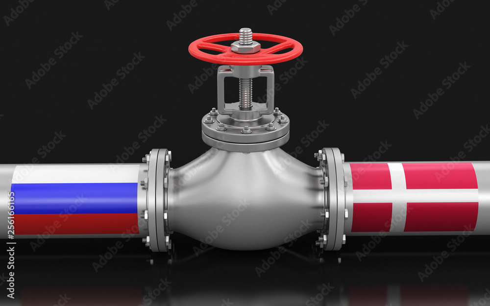 Poster pipeline with flags. image with clipping path