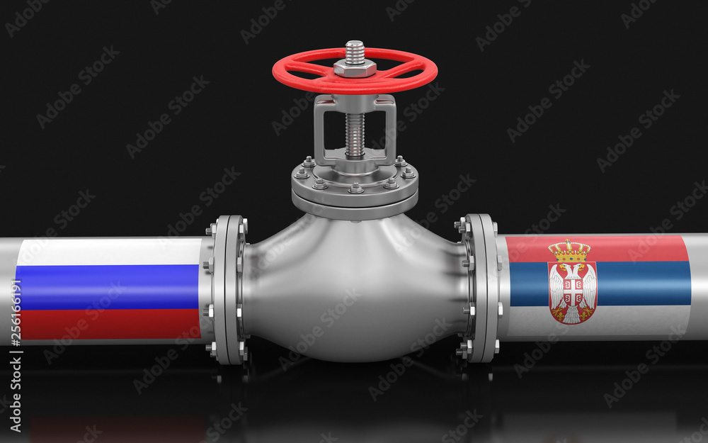 Poster pipeline with flags. image with clipping path