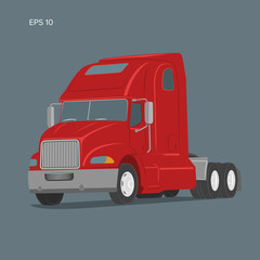 Modern american truck vector illustration. Heavy transport picture