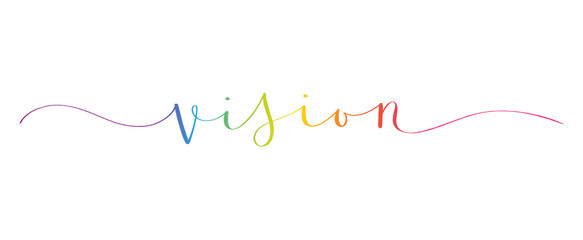 VISION brush calligraphy banner