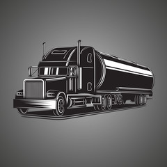 Tank truck vector illustration. Modern tanker isolated vector