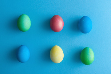 Easter poster with colorful eggs