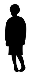 a girl body silhouette vector