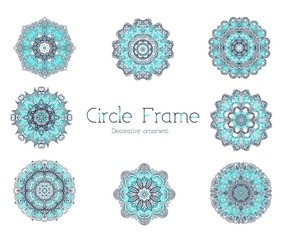 Hand drawn abstract background ornament frame illustration concept. Vector decorative retro banner of card or invitation design. Vintage traditional, Islam, arabic, indian, ottoman motifs, elements.