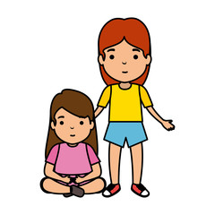 mother with daughter characters