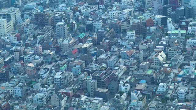 Aerial view of Tokyo from Skytree tower.