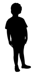 a boy body silhouette vector