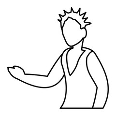 rocker man with custome character