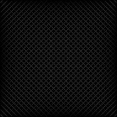 Black square gray grid, diagonal stripes, vector effect 3D wafer pattern, diagonal grid