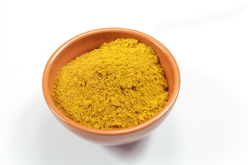 plat de curry en poudre
