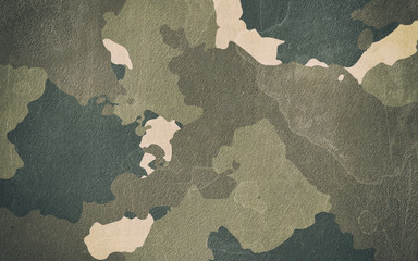 Dirty camouflage fabric texture for background