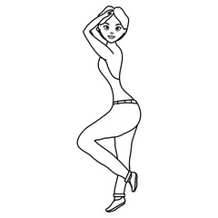 beautiful and sensual woman character