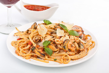 Seafood spaghetti vongole