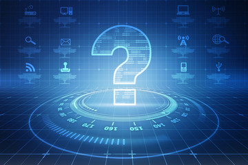   2d illustration question mark