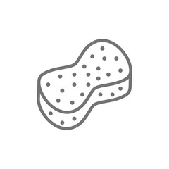 Bath sponge line icon.