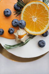 birthday cake with fruits