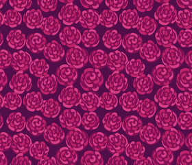 Fototapeta na wymiar Roses Pattern. Endless Flower Background.