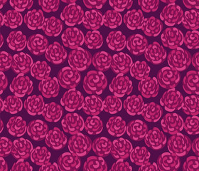 Roses Pattern. Endless Flower Background.