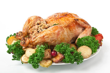 holiday roasted stuffed turkey