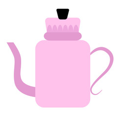 Teapot flat illustration