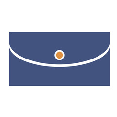 Blue purse flat illustration