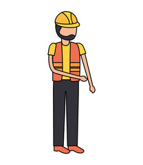 Fototapeta na wymiar worker construction character