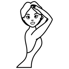 beautiful woman with swimsuit