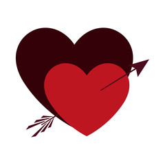 heart love with arrow icon