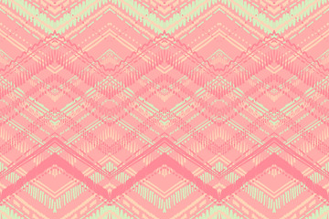 Abstract Ikat and boho style handcraft fabric pattern. Traditional Ethnic design for clothing and textile background, carpet or wallpaper