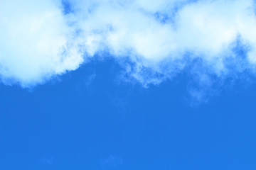 Obraz premium Blue sky and cumulus clouds. Background. Texture.