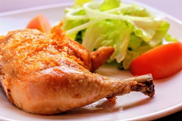 Muslo pollo asado