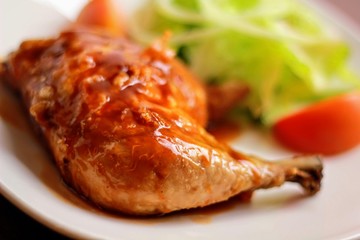 Muslo pollo asado