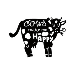 Cows and Milk vector set