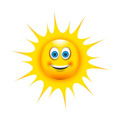 a happy smiling sun