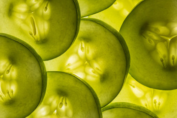 Fresh Cucumber slices background