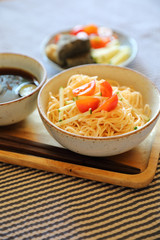 Cold noodles japanese food style