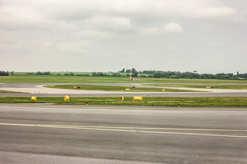 Fototapeta na wymiar Runway at the international airport. Runway and marking