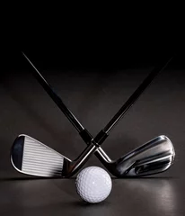 Deurstickers Golf clubs with ball © trattieritratti
