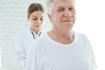 Elderly man at the doctor 