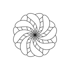 black flower icon, vector, logo