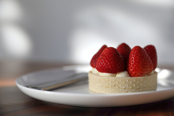 Strawberry cheese tart cake dessert sweet food