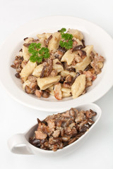 gnocchi with sausage and porcini mushrooms sauce